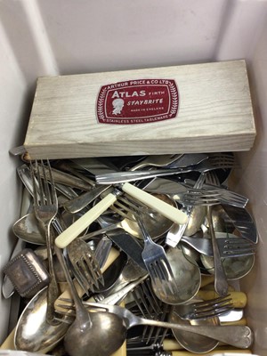 Lot 44 - PART CANTEEN OF STAINLESS STEEL CUTLERY