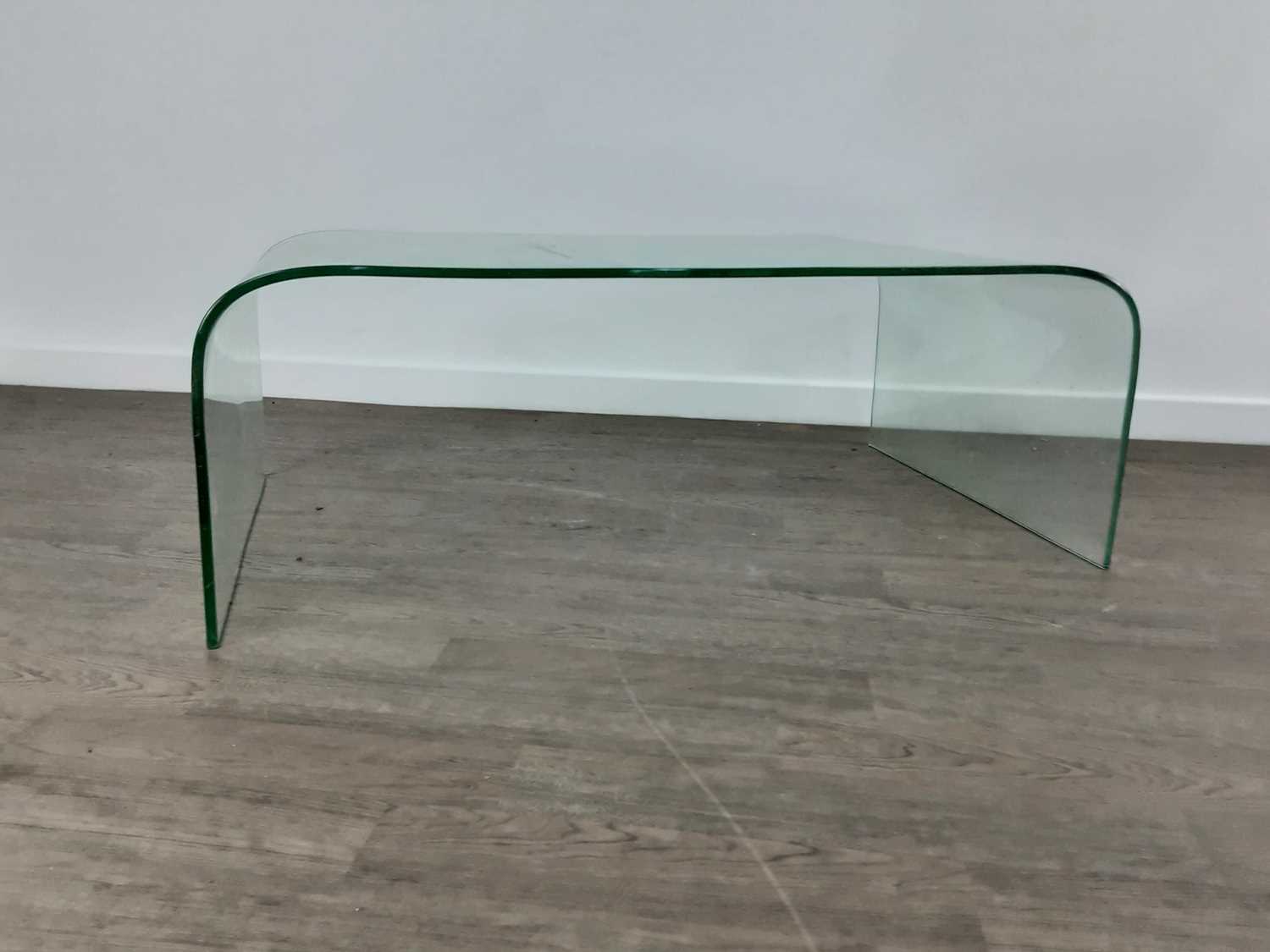 Lot 117 - GLASS COFFEE TABLE