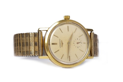 Lot 774 - GENTLEMAN'S LONGINES GOLD PLATED AUTOMATIC...
