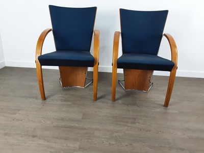 Lot 67 - WESTNOFA OF NORWAY, PAIR OF CHROME AND BENTWOOD ARMCHAIRS