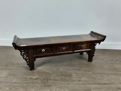 Lot 104 - CHINESE STAINED ELM TABLETOP/SCHOLAR'S CABINET