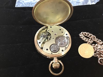 Lot 811 - GOLD OPEN FACE POCKET WATCH