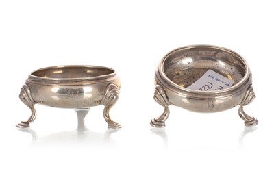 Lot 1322 - PAIR OF GEORGE II SILVER SALT CELLARS