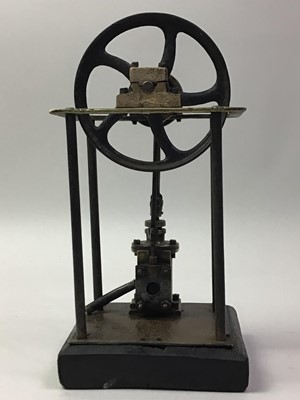 Lot 133 - BRASS AND IRON AIR COMPRESSOR