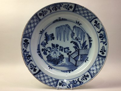 Lot 147 - DELFT WARE BLUE AND WHITE CHARGER