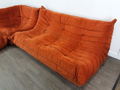 Lot 87 - MICHEL DUCAROY FOR LIGNE ROSET, THREE-PIECE 'TOGO' MODULAR SETTEE