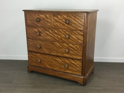 Lot 159 - VICTORIAN SATINWOOD CHEST OF DRAWERS