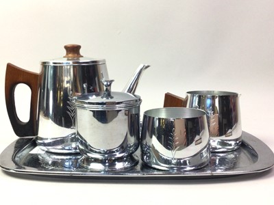 Lot 214 - SONA PLATED PART TEA AND COFFEE SET