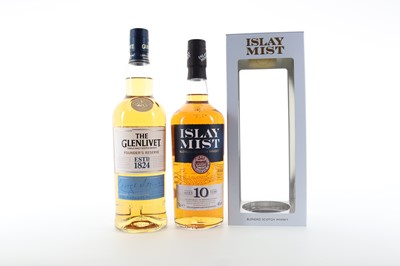 Lot 102 - GLENLIVET FOUNDER'S RESERVE AND ISLAY MIST 10 YEAR OLD