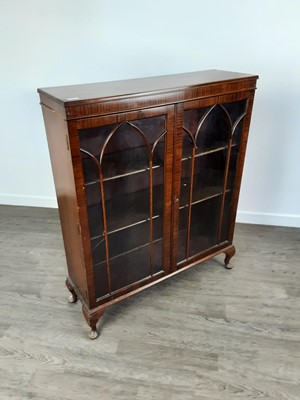 Lot 238 - REPRODUCTION MAHOGANY TWO DOOR BOOKCASE