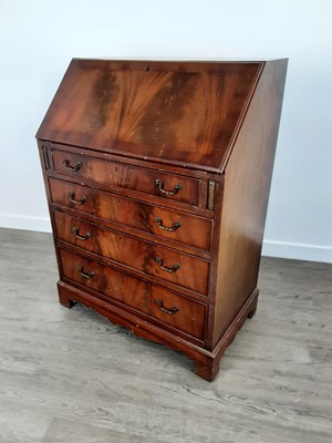 Lot 241 - REPRODUCTION MAHOGANY WRITING BUREAU