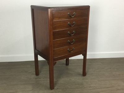 Lot 259 - MAHOGANY MUSIC CABINET