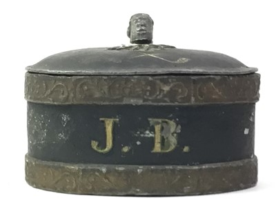 Lot 233 - EARLY 19TH CENTURY LEAD TOBACCO JAR