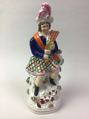 Lot 265 - GROUP OF VICTORIAN STAFFORDSHIRE POTTERY FIGURES