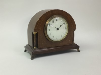 Lot 249 - FRENCH INLAID WALNUT MANTEL CLOCK