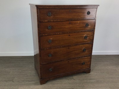 Lot 286 - VICTORIAN MAHOGANY CHEST OF DRAWERS