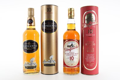 Lot 128 - GLENGOYNE 10 YEAR OLD 75CL AND GLENFARCLAS 10 YEAR OLD