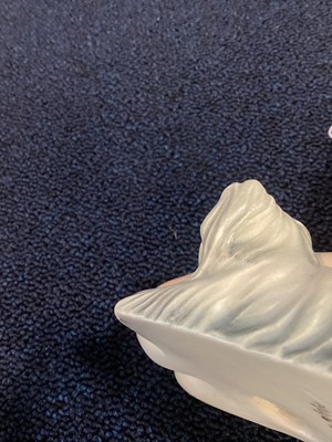 Lot 91 - HELEN KONIG SCAVINI (ITALIAN, 1886-1974) FOR LENCI, DONNA CON CAGNOLINO (WOMAN WITH PUPPY)