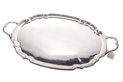 Lot 1325 - GEORGE V SILVER SERVING TRAY