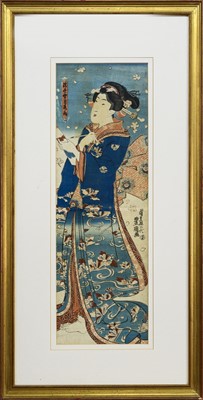 Lot 913 - JAPANESE KAKEMONO-E WOODBLOCK PRINT