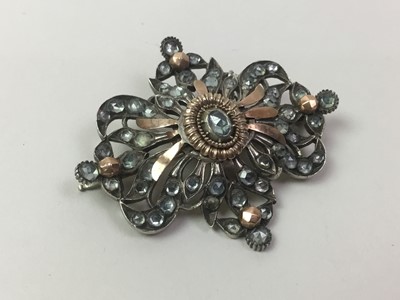 Lot 344 - GEORGIAN PASTE SPRAY BROOCH