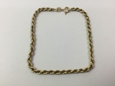 Lot 353 - NINE CARAT GOLD BRACELET