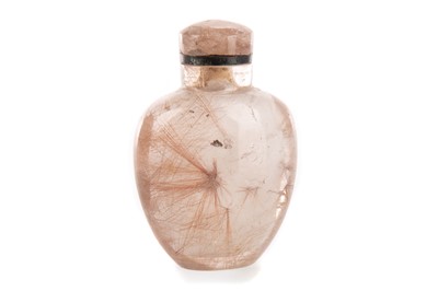 Lot 558 - RUTILE QUARTZ (ANGEL'S HAIR) SNUFF BOTTLE