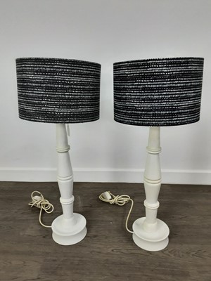 Lot 461 - PAIR OF MODERN TABLE LAMPS