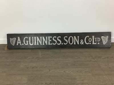 Lot 429 - GUINNESS PAINTED WOOD SIGN