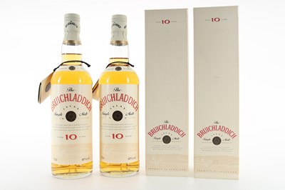 Lot 181 - 2 BOTTLES OF BRUICHLADDICH 10 YEAR OLD 1990S