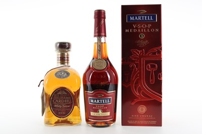 Lot 188 - CARDHU 12 YEAR OLD  75CL AND MARTELL VSOP