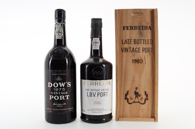 Lot 192 - DOW'S 1975 VINTAGE AND FERREIRA 1980 LATE BOTTLED VINTAGE