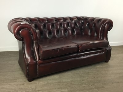 Lot 444 - CHESTERFIELD TWO SEATER SOFA