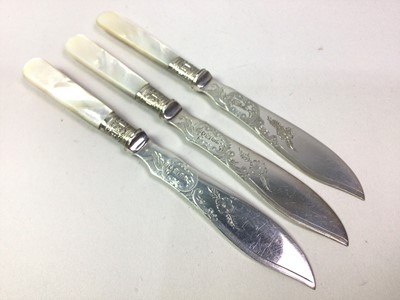 Lot 496 - GROUP OF SILVER PLATED CUTLERY