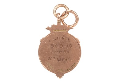 Lot 1697 - WILLIAM WEIR, LANARKSHIRE JUNIOR FOOTBALL LEAGUE GOLD MEDAL