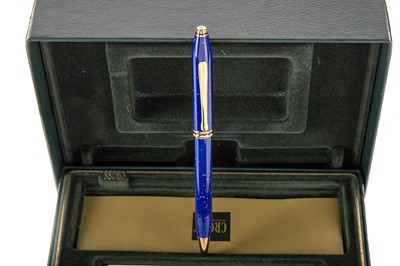 Lot 1329 - CROSS, 'LAPIS LAZULI' ROLLER BALL PEN