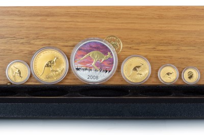 Lot 116 - AUSTRALIA: FINE GOLD AND SILVER KANGAROO PRESTIGE SET