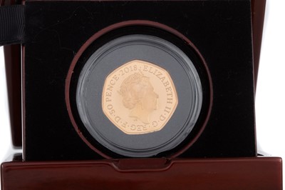 Lot 142 - PADDINGTON AT THE STATION GOLD PROOF 50P COIN