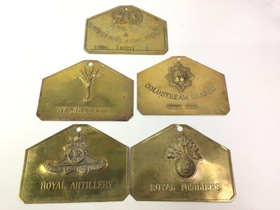 Lot 458 - SEVEN REGIMENTAL BED PLATES