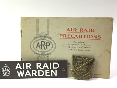 Lot 462 - GROUP OF A.R.P. AND OTHER WWII ITEMS