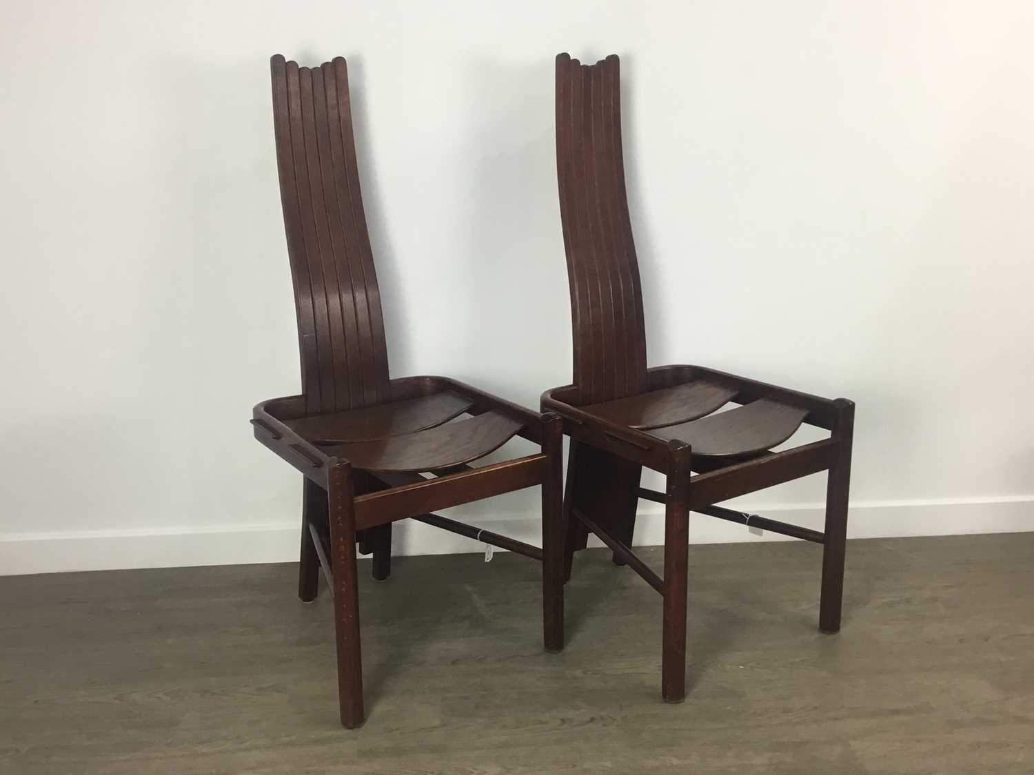 Lot 431 - ATTRIBUTED TO ALLMILMÖ, SET OF FOUR BRUTALIST BENTWOOD CHAIRS