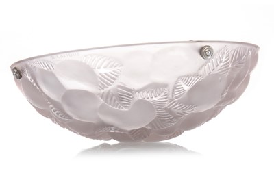 Lot 102 - RENÉ LALIQUE (FRENCH 1860-1945), CLEAR AND FROSTED GLASS 'LAUSANNE' PLAFONNIER OR CEILING LIGHT