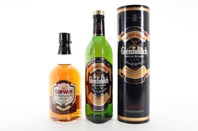 Lot 218 - GLENFIDDICH SPECIAL RESERVE AND GIRVAN 40TH ANNIVERSARY