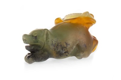 Lot 931 - CHINESE TANG STYLE JADE FIGURE