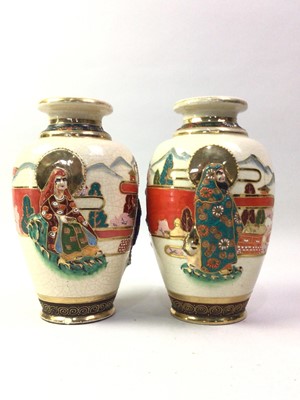 Lot 587 - PAIR OF JAPANESE VASES