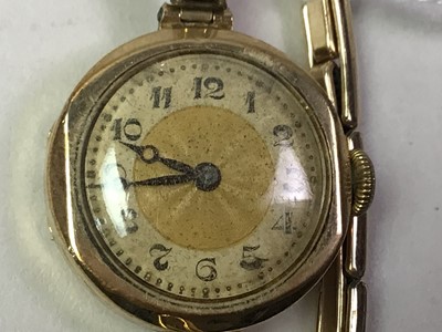 Lot 589 - LADY'S GOLD BRACELET WATCH