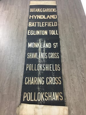 Lot 581 - GLASGOW TRAM DESINATION BLIND