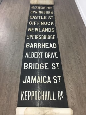 Lot 581 - GLASGOW TRAM DESINATION BLIND