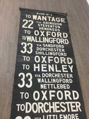 Lot 582 - OXFORD TRAM DESTINATION BLIND