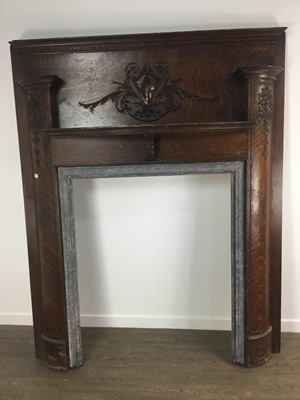 Lot 591 - LARGE OAK FIRE SURROUND